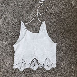 White Crotchet Top